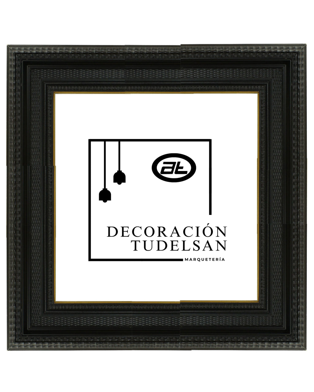 Moldura Negra con Detalle Dorado – Ref. 4832 NEGRO