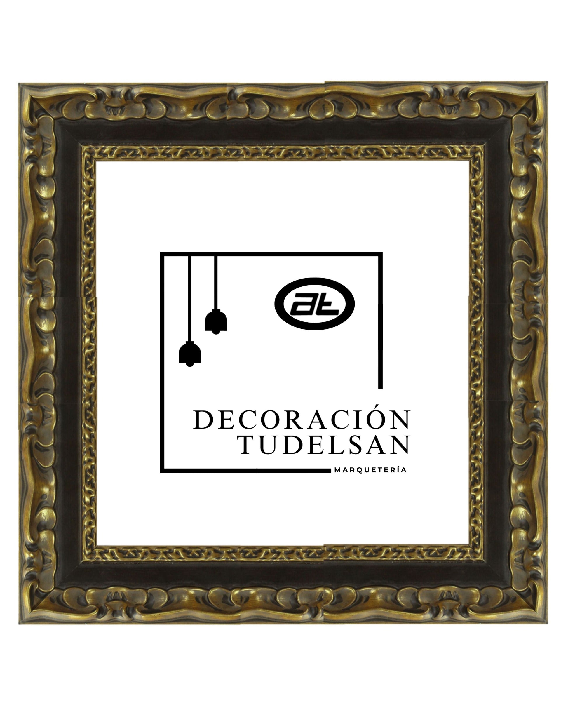 Moldura Clásica Nogal y Oro – Ref. 268 NOGAL