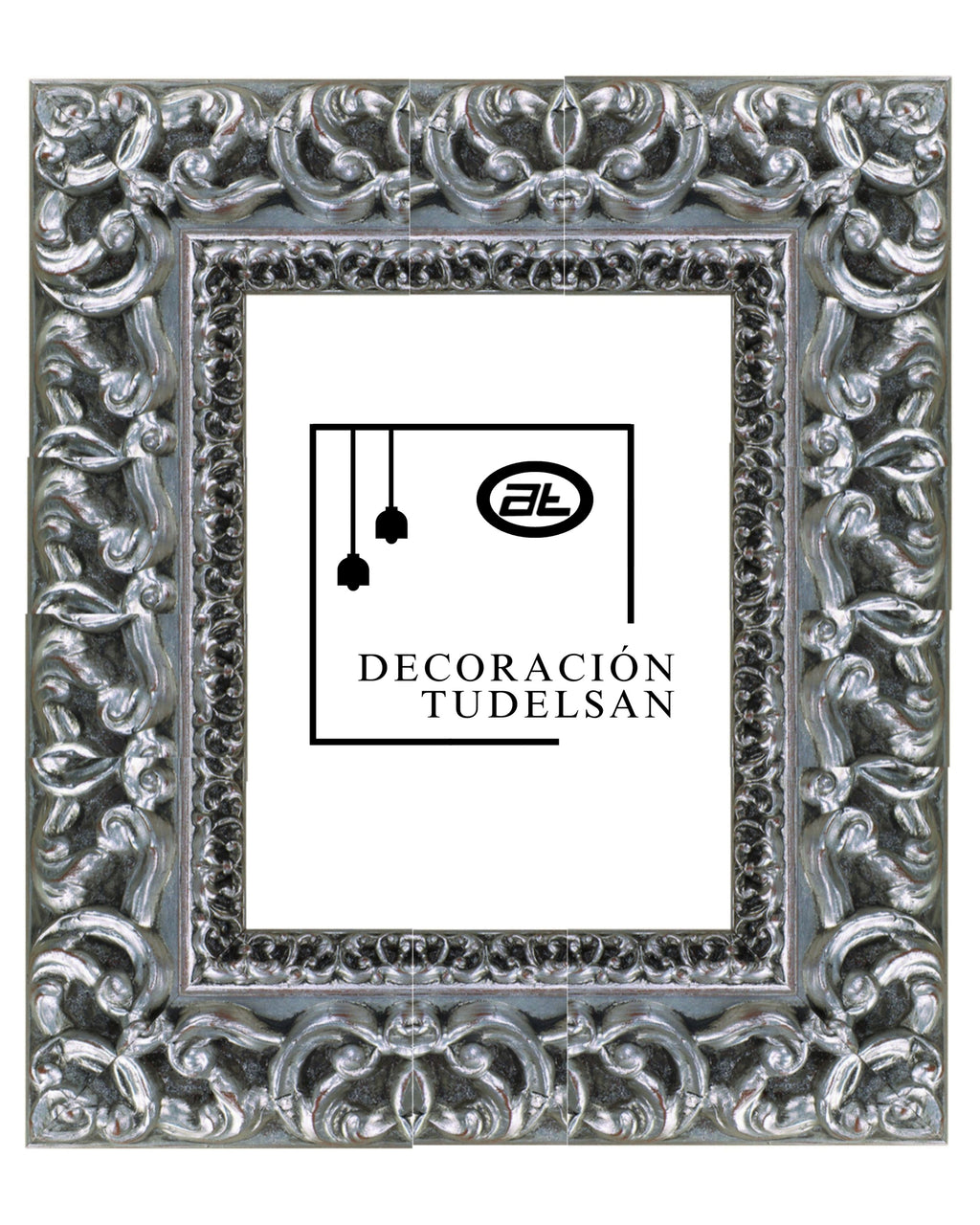 Moldura Clásica Plateada con Relieve – Ref. 5000 PLATA