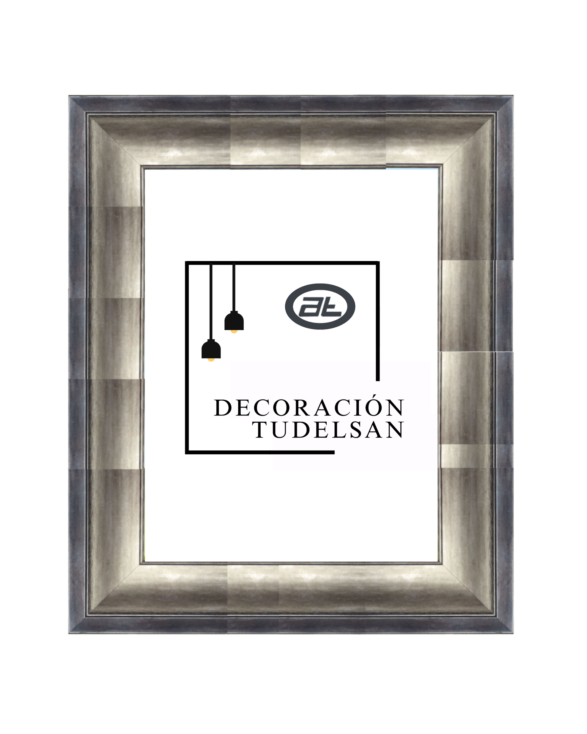 Marco plata con Detalle  00155 Plata– Elegancia